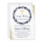 Navy Blue Wreath Gold Glitter First Holy Communion
