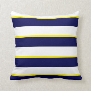 Blue And Yellow Striped Pillows - Decorative & Throw ...