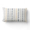 Navy Blue Yellow Gray Stripe Dots Pillow