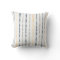 Navy Blue Yellow Gray Stripe Dots Pillow