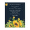 Navy Blue Yellow Sunflowers Wedding Invites
