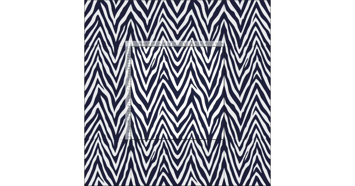 Navy Blue Zebra Print Large Scale Fabric Zazzle