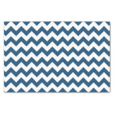 Navy Blue and White Zigzag Stripes Chevron Pattern Tissue Paper