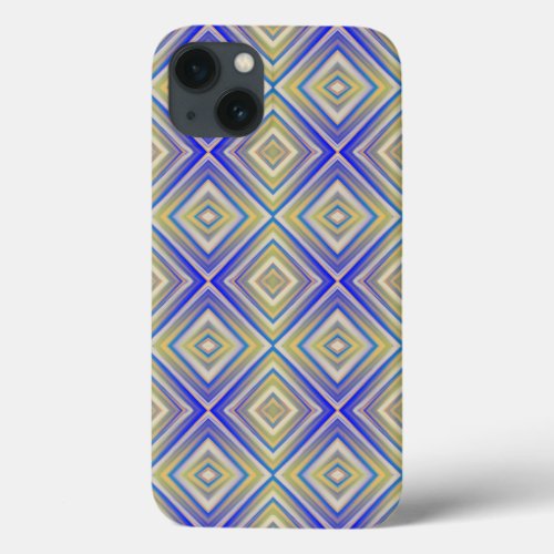 Navy Blues Alternative Diamond Pattern iPhone 13 Case
