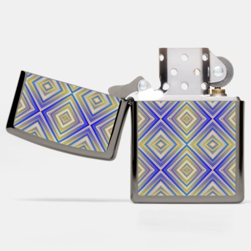 Navy Blues Alternative Diamond Pattern Zippo Lighter