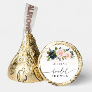 Navy & Blush Pink Floral Hershey®'s Kisses®