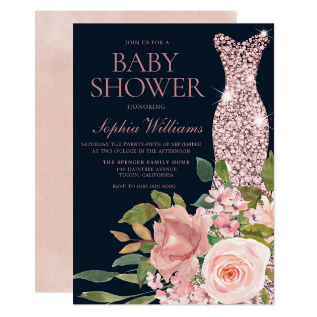 baby shower dresses rose gold