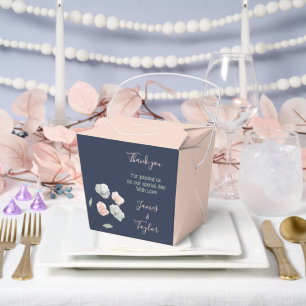 ~Navy, Blush, Sage Wedding Takeaway Favor Box