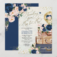 Navy Blush Travel Bridal Shower Miss to Mrs