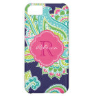 Navy Bohemian Paisley Custom Monogram