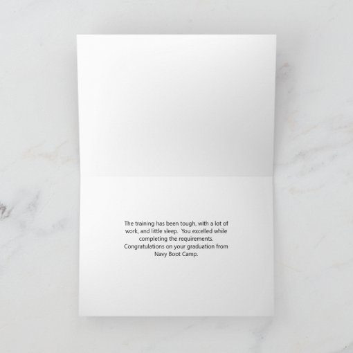 Navy Boot Camp Graduation Card | Zazzle