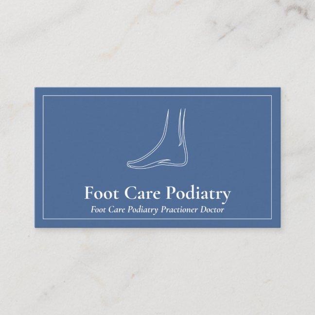Navy Brand Foot Massage Care Podiatry Doctor Business Card