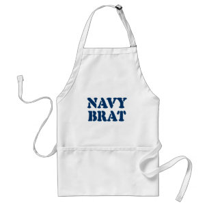 NAVY BRAT ADULT APRON