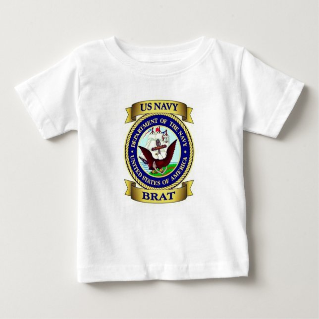 Navy Brat Baby T-Shirt (Front)