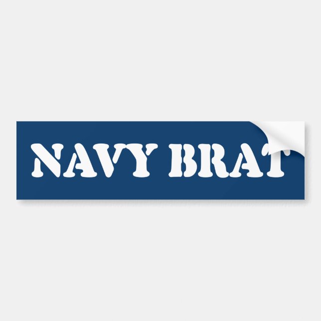 NAVY BRAT BUMPER STICKER (Front)