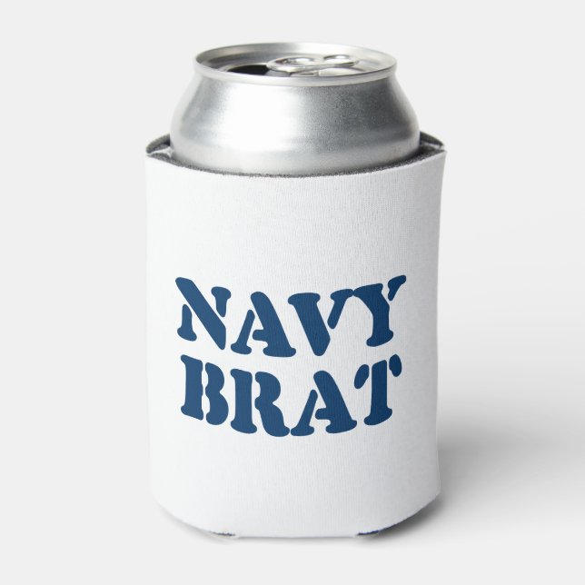 NAVY BRAT CAN COOLER (Can Front)