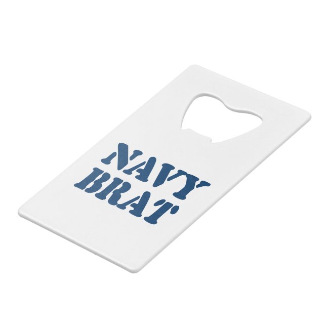 NAVY BRAT CREDIT CARD BOTTLE OPENER (Front Angled)