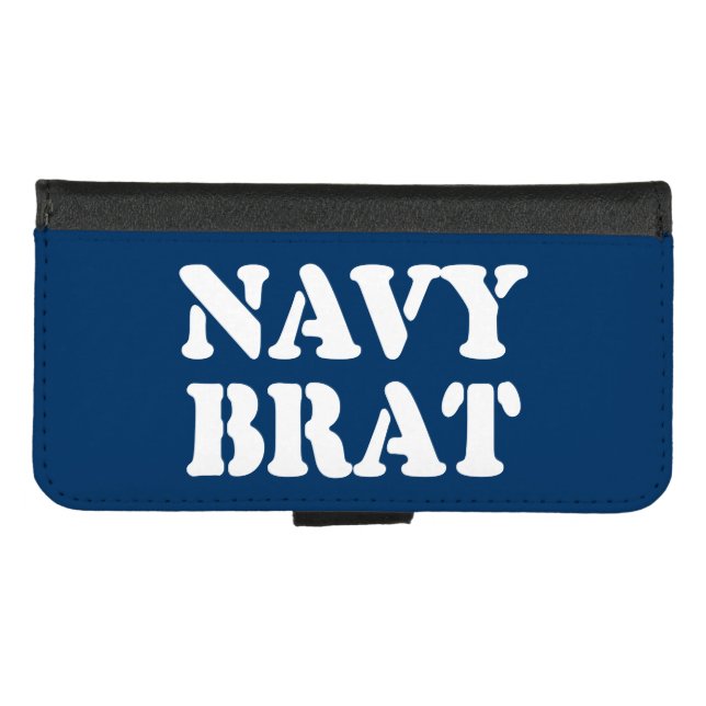 NAVY BRAT iPhone WALLET CASE (Front (Horizontal))