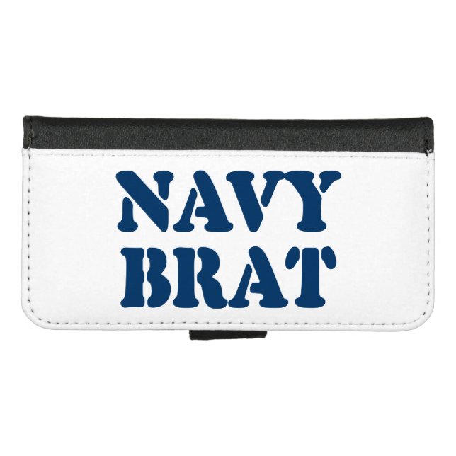 NAVY BRAT iPhone WALLET CASE (Front (Horizontal))