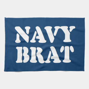 NAVY BRAT KITCHEN TOWEL