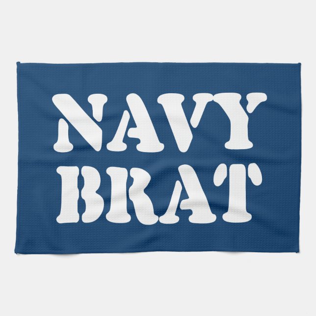 NAVY BRAT KITCHEN TOWEL (Horizontal)
