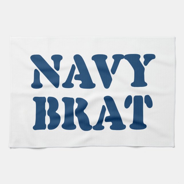 NAVY BRAT KITCHEN TOWEL (Horizontal)