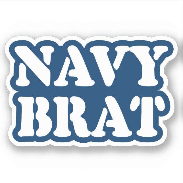 NAVY BRAT STICKER (Front)