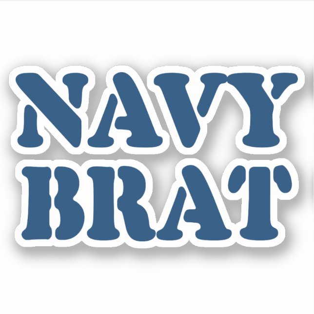 NAVY BRAT STICKER (Front)