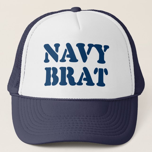 NAVY BRAT TRUCKER HAT (Front)