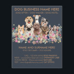 Navy Brown Dog Sitting Service Pet groomer flyer<br><div class="desc">Navy Brown Dog Sitting Service Pet groomer flyer</div>