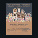 Navy Brown Dog Sitting Service Pet groomer Flyer<br><div class="desc">Navy Brown Dog Sitting Service Pet groomer</div>