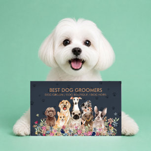 Navy Brown Trainer Working Dog Program Business Card