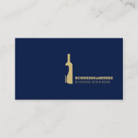 Navy Brown Wine Glass Bottle Restaurant