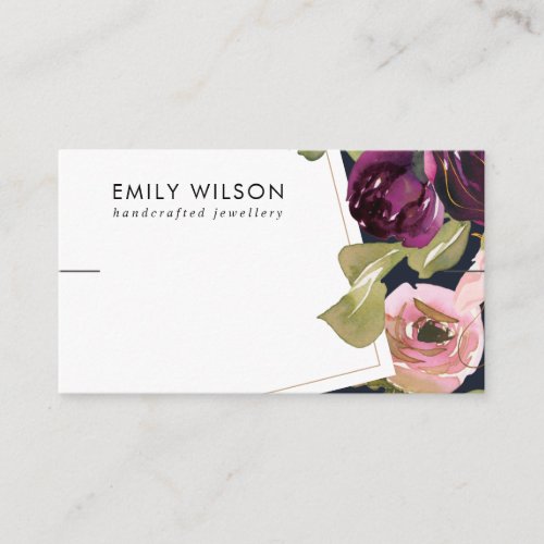 NAVY BURGUNDY BLUSH FLORAL BRACELET DISPLAY CARD