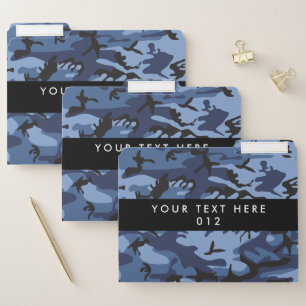 Navy Camo, Blue Camouflage, Military, Army File Folder