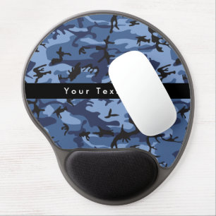 Navy Camo, Blue Camouflage, Military, Army Gel Mouse Pad