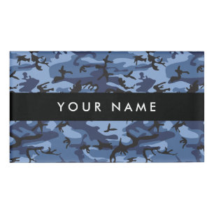 Navy Camo, Blue Camouflage, Military, Army Name Tag