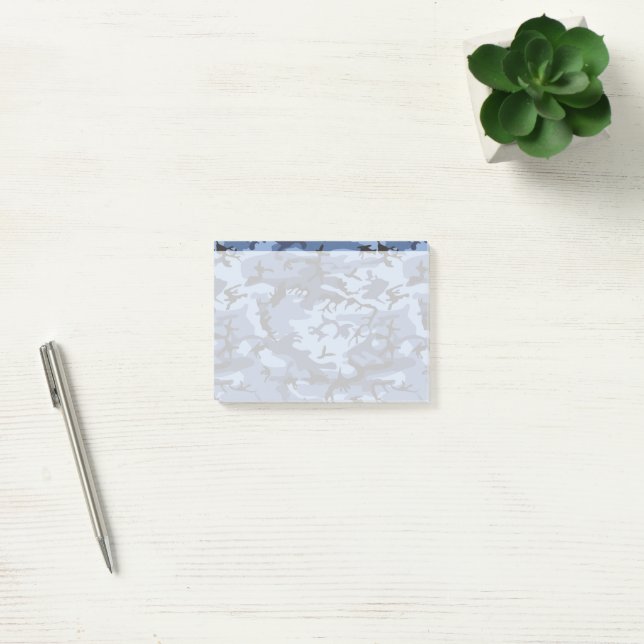 Navy Camo, Blue Camouflage, Military, Army Post-it Notes (Office)