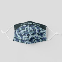 Navy Camouflage Adult Cloth Face Mask
