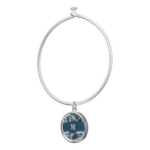 Navy camouflage bangle bracelet
