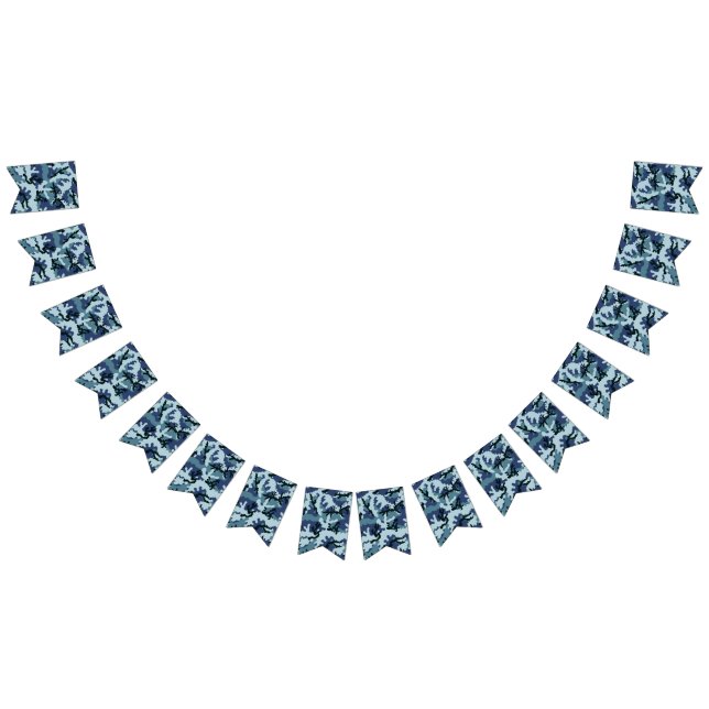 Navy camouflage bunting flags (All)