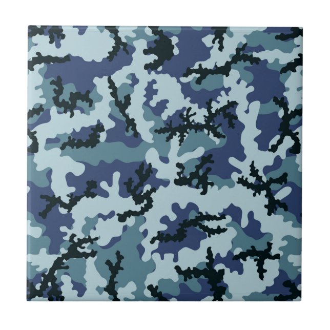 Navy camouflage ceramic tile (Front)