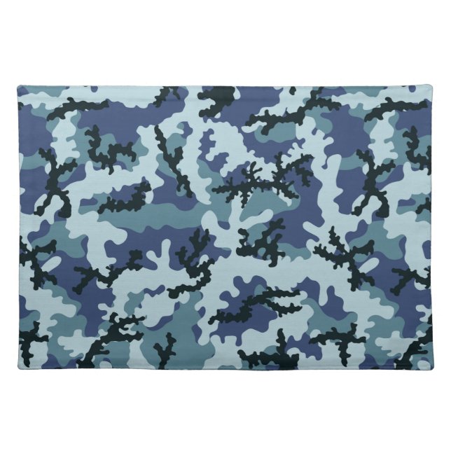 Navy camouflage cloth placemat (Front)