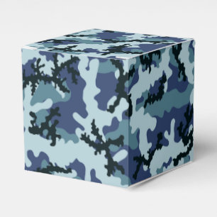 Navy camouflage favor boxes