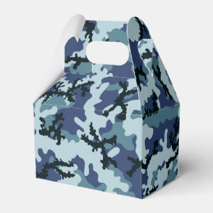 Navy camouflage favor boxes