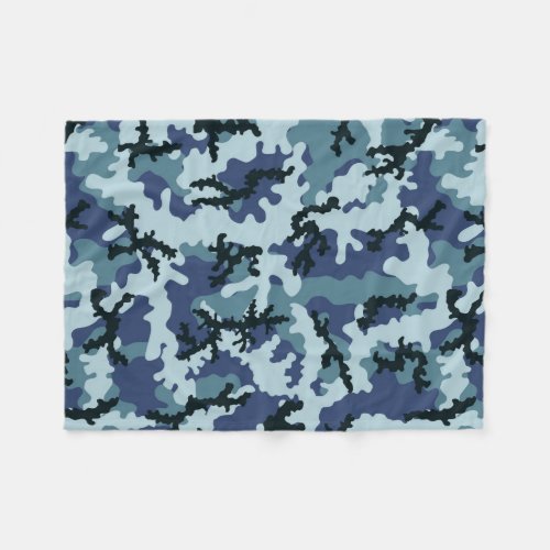 Navy camouflage fleece blanket