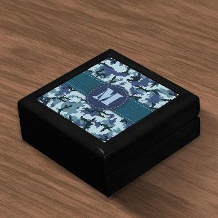 Navy camouflage jewelry box
