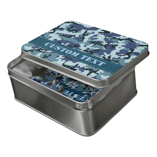 Navy Camouflage Jigsaw Puzzle (Lid Open)