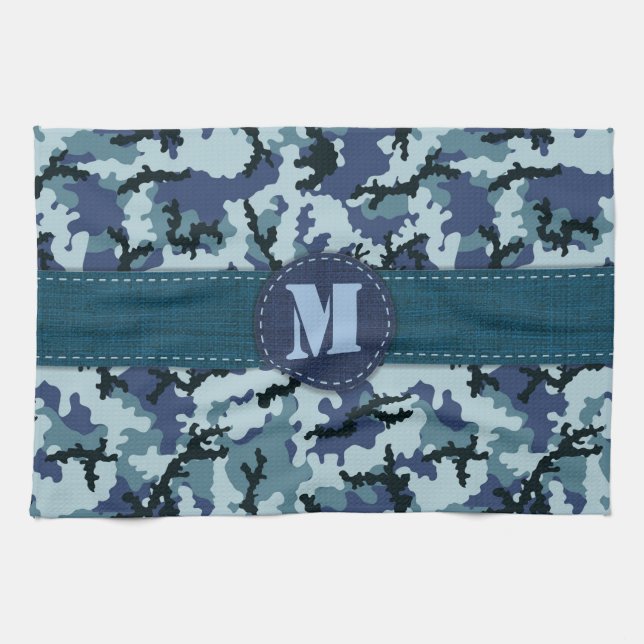 Navy camouflage kitchen towel (Horizontal)