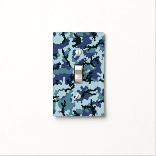 Navy camouflage light switch cover